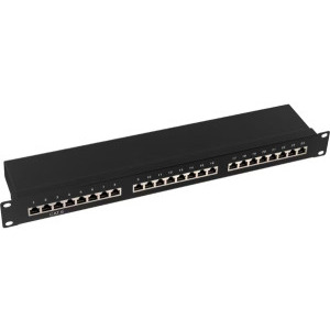 Accesoriu retea Logilink Patch panel 19 inch 24 Port CAT6 STP Black
