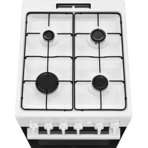 Electrolux LKG504012W, Gaz, 4 arzatoare, Aprindere integrata, Sistem de siguranta, Autocuratare catalitica, Grill, Rotisor, 50 cm, Alb