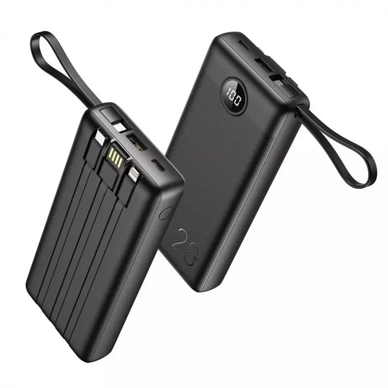 Baterie externa VEGER C20, 20000 mAh, 1x USB-C, 1x USB, 1x Lightning, negru