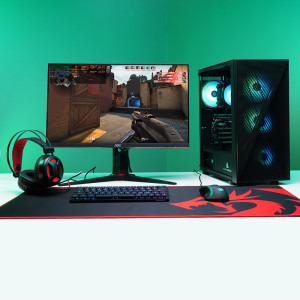 Gaming ZMEU Battle Pack Black Friday Edition (include PC Gaming , Monitor Gaming, Mouse, Tastatura, Casti, Mouse pad)