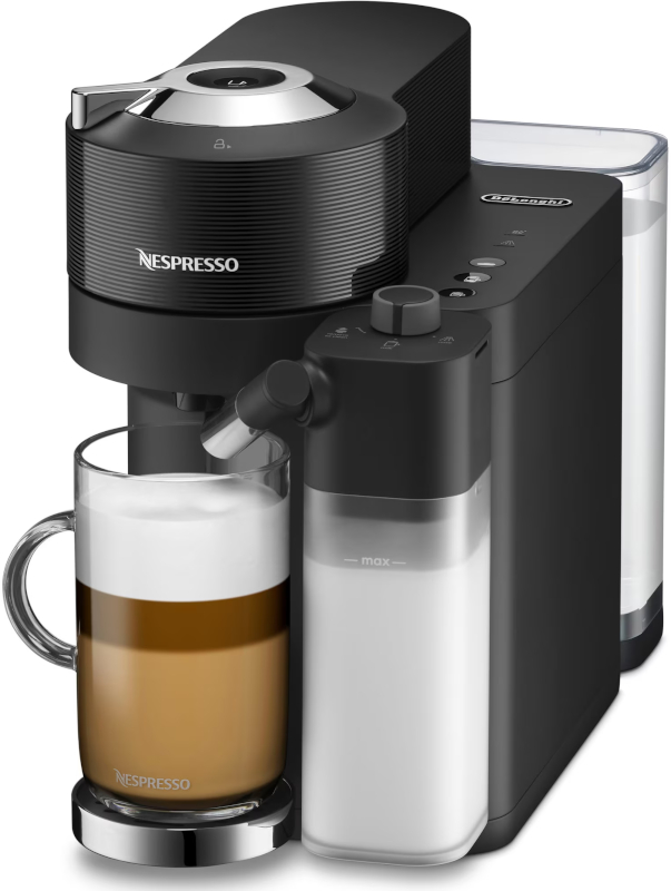 Espressor de cafea Nespresso by De'Longhi Vertuo Lattissima ENV300B, 1500W, 1.5L, Negru