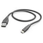 Cablu periferice Hama USB tip A 2.0 Male la USB-C 2.0 Male, 1.5 m, Negru