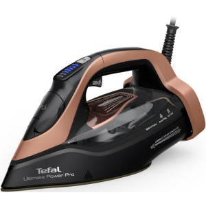 Tefal Fier de calcat Ultimate Power Pro FV9E50E0, 3200W, 85g/min, Negru/Bronz