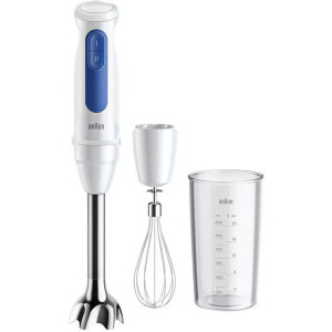 Braun Mixer vertical MultiQuick 3 MQ30051M, 900W, 0.6L, Alb/Albastru