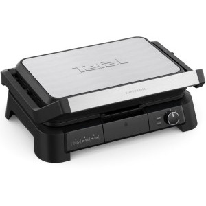 Tefal Gratar electric SuperGrill XL 3-in-1 GC520DE0, 2000W, Negru/Argintiu