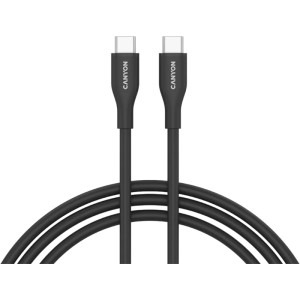 Cablu de date / adaptor Canyon USC-C Male la USB-C Male, MFi, 1 m, Black