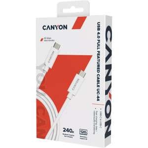 Canyon USB-C Male - USB-C Male, 1 m , White