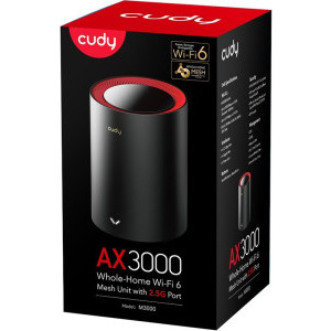 CUDY 2.5Gigabit M3000 AX3000 Dual-Band WiFi 6 Black