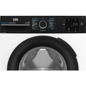Beko BM3WFU37213WBPB, Slim, 7 kg, 1200 RPM, Clasa A, ProSmart Inverter, EnergySpin, AquaWave, Alb