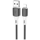 Cablu de date / adaptor Borofone BX79, USB Male la Lightning Male, 1 m, Black