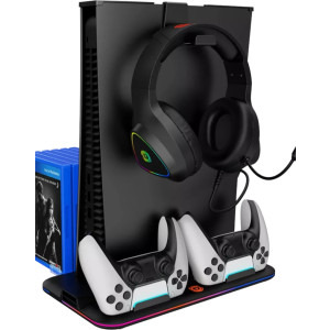 Accesoriu gaming Canyon CS-5 RGB pentru PS5 Black