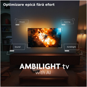 Philips Smart TV 77OLED820/12 Seria OLED820/12 194cm 4K UHD HDR Ambilight pe 3 laturi