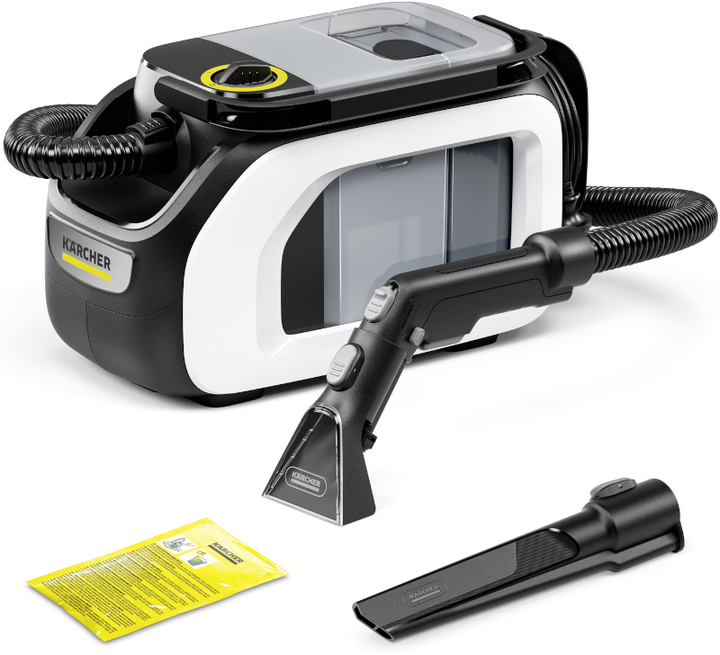 Aspirator Karcher SE 3 Compact Home, Aparat de curatat cu extractie, 500W, 1.7L, Alb/Negru