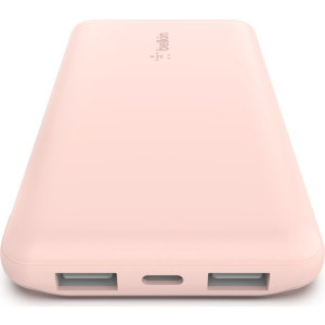 Belkin BoostCharge 10000 mAh, 2x USB, 1x USB-C, Pink