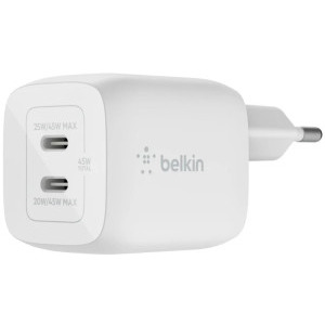 Belkin GaN 45W 2x USB-C, White