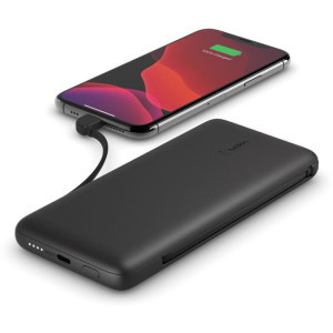 Belkin BoostCharge Plus 10000 mAh, 1x USB-C, 1x Lightning, Black