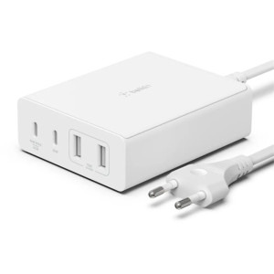 Belkin BoostCharge Pro, GaN 108W, 2x USB, 2x USB-C, White