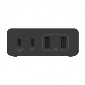 Belkin BoostCharge Pro, GaN 108W, 2x USB, 2x USB-C, Black