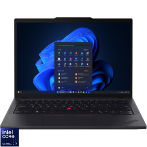 Laptop Lenovo 14 ThinkPad T14 Gen 6, 2.8K OLED Touch 120Hz VRR, Procesor Intel® Core™ Ultra 7 255U (12M Cache, up to 5.20 GHz), 32GB DDR5, 1TB SSD, Intel Graphics, 4G LTE, Win 11 Pro, Black