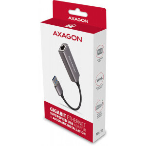 AXAGON 1x USB 3.2 Male - 1x RJ-45 Female Gri
