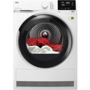 Uscator de rufe AEG TR8184E, Pompa de caldura, 8 kg, Clasa B, Inverter, AbsoluteCare, MixDry, PreciseDry, SensiDry, Iluminare interioara, Alb