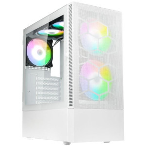 Gaming BALAUR Epic Max Alb, Intel i5-14400F 2.5GHz, 32GB DDR5, 1TB SSD, RTX 4060 8GB GDDR6, Iluminare RGB