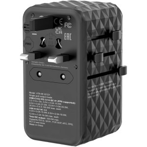 Verbatim Adaptor Universal UTA-06 Travel, 100W GaN3, 2x USB-C PD & QC4.0 + 2x USB QC3.0