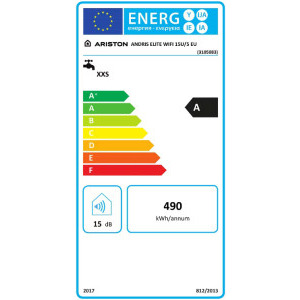 Ariston electric Andris Elite Wi-Fi 15/5 EU, 15 L, 1200 W, Butoane soft touch, Control vocal, Clasa A, Montare sub chiuveta, Alb