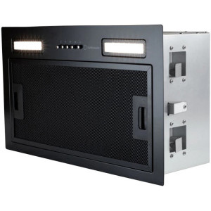 Hota incorporabila Turbionaire integrata TLN50B, Capacitate de absorbtie 430 m3/h, Iluminare LED, 3 viteze, 50 cm, Negru