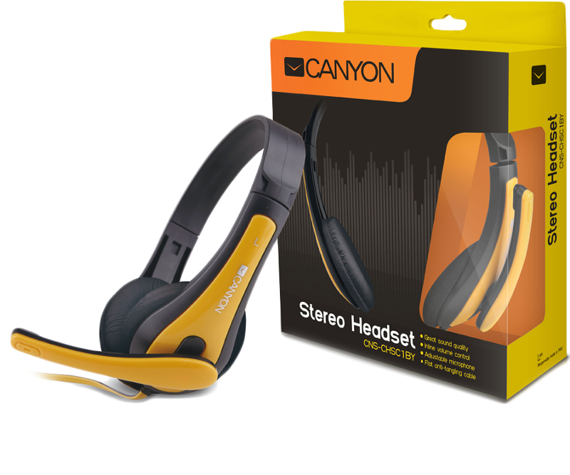 Casti Canyon On-Ear, CNS-CHSC1BY Black-Yellow