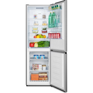 Heinner HCNF-N300XWDF+, 304 L, Clasa F, Full No Frost, Dozator de apa, Display, Control electronic, Iluminare LED, Super congelare, 186 cm, Argintiu