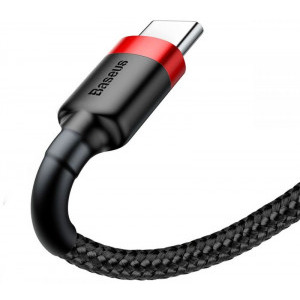 Baseus Cafule CATKLF-C91, USB Male la USB-C Male, 2 m, Black, amperaj maxim suportat 3A
