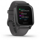 SmartWatch Garmin Venu Sq, aluminiu gri, curea silicon gri