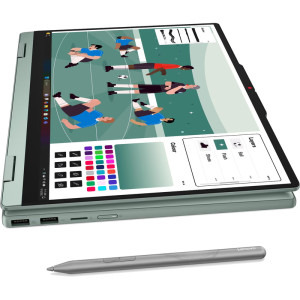 Lenovo 14'' IdeaPad 5 2-in-1 14AGP11, WUXGA OLED Touch, Procesor AMD Ryzen™ AI 7 445 (8M Cache, up to 4.60 GHz), 16GB DDR5, 1TB SSD, AMD Radeon 840M, No OS, Breeze Moss