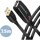 Cablu periferice AXAGON ADR-207 Active Repeater USB 2.0 tip A Male - USB 2.0 tip A Female, 7.5m, Negru