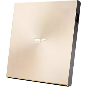 ASUS ZenDrive U8M, ultra-slim extern DVD citire/scriere, USB-C, suport M-DISC, Auriu