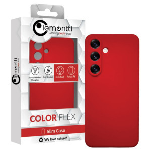 Lemontti Capac protectie spate Silicon Silky Red pentru Galaxy S25