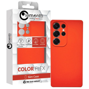 Lemontti Capac protectie spate Silicon Soft Slim Orange pentru Galaxy S25 Ultra