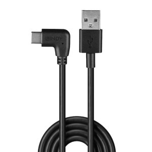 LINDY USB Male la USB-C Male, 1m, Black