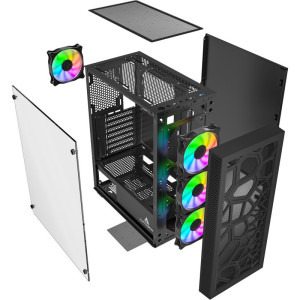 Gaming ZMEU Legendar Advanced Edition, AMD Ryzen 7 PRO 4750G 3.6GHz, 32GB DDR4, 1TB SSD, Radeon R8, Iluminare RGB
