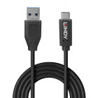 Cablu de date / adaptor LINDY USB Male la USB-C Male, 1m, Black