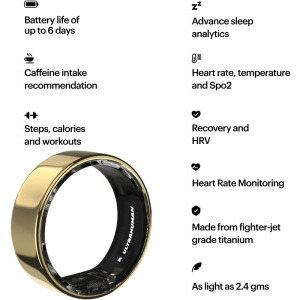 Ultrahuman Ring AIR, Bionic Gold 10