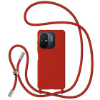 Lemontti Capac protectie spate Silicon cu Snur Red pentru Redmi 12C