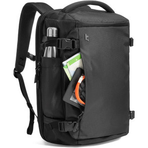 Tomtoc Rucsac laptop 17.3 inch Navigator-T66 Liteway, capacitate 40L, deschidere tip valiza, culoare negru