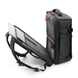 Tomtoc Rucsac laptop 17.3 inch Navigator-T66, capacitate 40L, deschidere tip valiza, 3 compartimente, culoare negru
