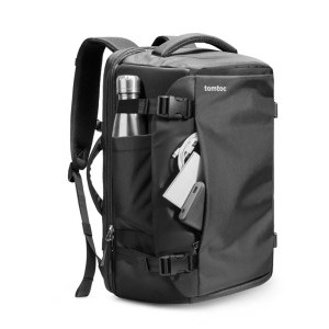 Tomtoc Rucsac laptop 17.3 inch Navigator-T66, capacitate 40L, deschidere tip valiza, 3 compartimente, culoare negru