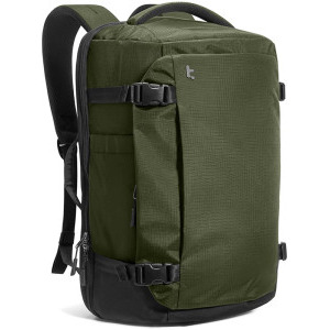 Tomtoc Rucsac laptop 17.3 inch Navigator-T66 Liteway, capacitate 40L, deschidere tip valiza, culoare verde