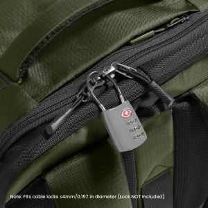 Tomtoc Rucsac laptop 17.3 inch Navigator-T66 Liteway, capacitate 40L, deschidere tip valiza, culoare verde