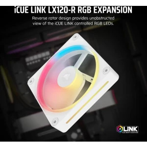 Corsair iCUE Link LX120-R RGB Reversed Expansion Kit 120mm White