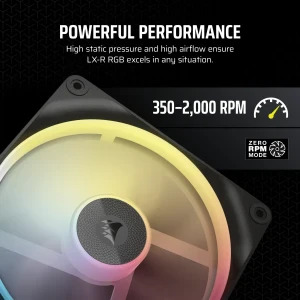Corsair iCUE Link LX140-R RGB Dual Pack Reversed Starter Kit 140mm Black